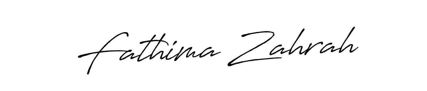 Fathima Zahrah stylish signature style. Best Handwritten Sign (Antro_Vectra_Bolder) for my name. Handwritten Signature Collection Ideas for my name Fathima Zahrah. Fathima Zahrah signature style 7 images and pictures png