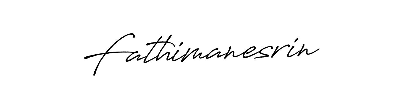 Fathimanesrin stylish signature style. Best Handwritten Sign (Antro_Vectra_Bolder) for my name. Handwritten Signature Collection Ideas for my name Fathimanesrin. Fathimanesrin signature style 7 images and pictures png