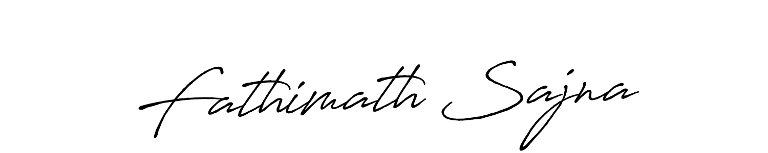 Fathimath Sajna stylish signature style. Best Handwritten Sign (Antro_Vectra_Bolder) for my name. Handwritten Signature Collection Ideas for my name Fathimath Sajna. Fathimath Sajna signature style 7 images and pictures png