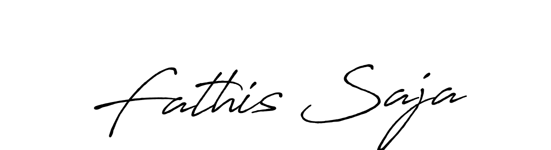 Use a signature maker to create a handwritten signature online. With this signature software, you can design (Antro_Vectra_Bolder) your own signature for name Fathis Saja. Fathis Saja signature style 7 images and pictures png