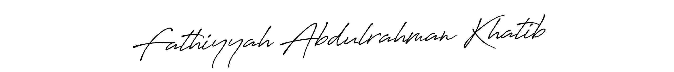 Use a signature maker to create a handwritten signature online. With this signature software, you can design (Antro_Vectra_Bolder) your own signature for name Fathiyyah Abdulrahman Khatib. Fathiyyah Abdulrahman Khatib signature style 7 images and pictures png