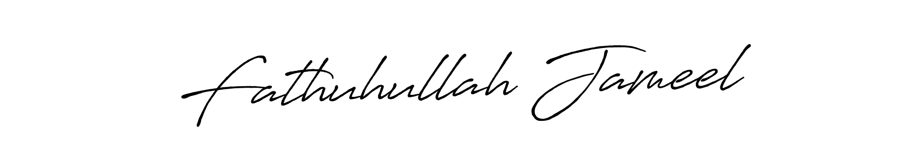 Make a beautiful signature design for name Fathuhullah Jameel. With this signature (Antro_Vectra_Bolder) style, you can create a handwritten signature for free. Fathuhullah Jameel signature style 7 images and pictures png