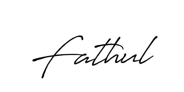 Use a signature maker to create a handwritten signature online. With this signature software, you can design (Antro_Vectra_Bolder) your own signature for name Fathul. Fathul signature style 7 images and pictures png