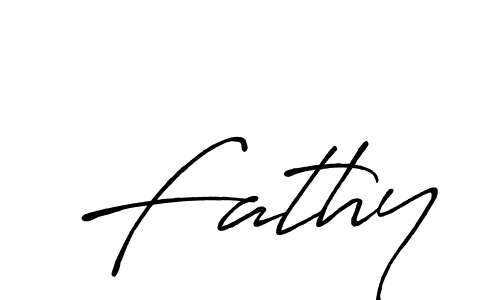 Design your own signature with our free online signature maker. With this signature software, you can create a handwritten (Antro_Vectra_Bolder) signature for name Fathy. Fathy signature style 7 images and pictures png