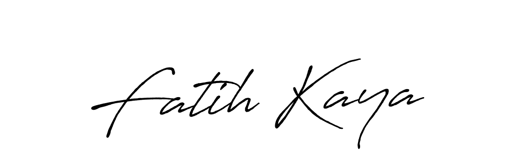 Make a beautiful signature design for name Fatih Kaya. With this signature (Antro_Vectra_Bolder) style, you can create a handwritten signature for free. Fatih Kaya signature style 7 images and pictures png