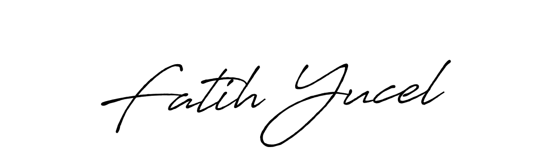 Create a beautiful signature design for name Fatih Yucel. With this signature (Antro_Vectra_Bolder) fonts, you can make a handwritten signature for free. Fatih Yucel signature style 7 images and pictures png