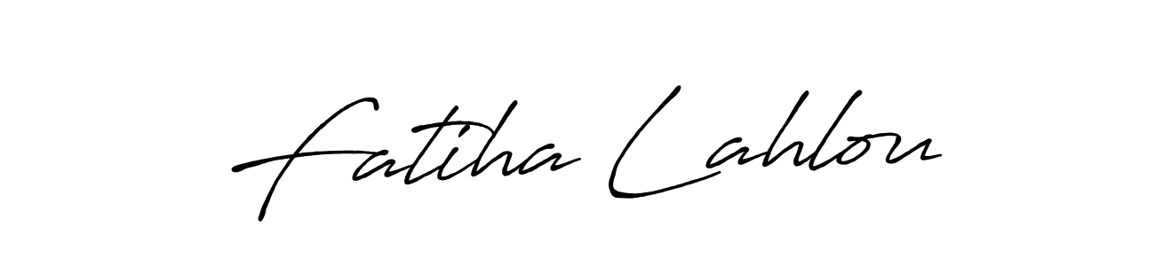 Also You can easily find your signature by using the search form. We will create Fatiha Lahlou name handwritten signature images for you free of cost using Antro_Vectra_Bolder sign style. Fatiha Lahlou signature style 7 images and pictures png