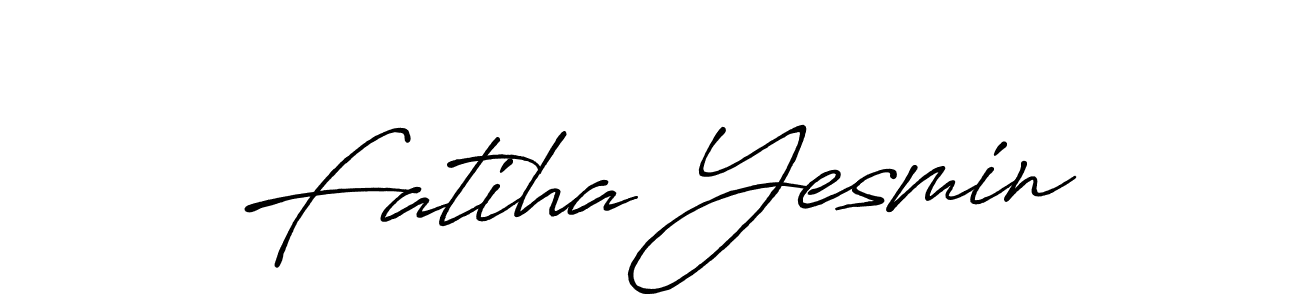 if you are searching for the best signature style for your name Fatiha Yesmin. so please give up your signature search. here we have designed multiple signature styles  using Antro_Vectra_Bolder. Fatiha Yesmin signature style 7 images and pictures png