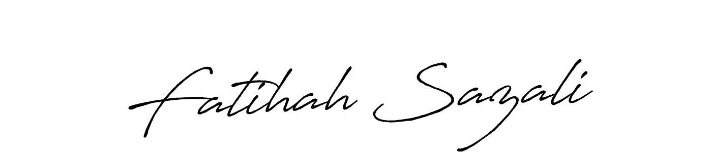 This is the best signature style for the Fatihah Sazali name. Also you like these signature font (Antro_Vectra_Bolder). Mix name signature. Fatihah Sazali signature style 7 images and pictures png