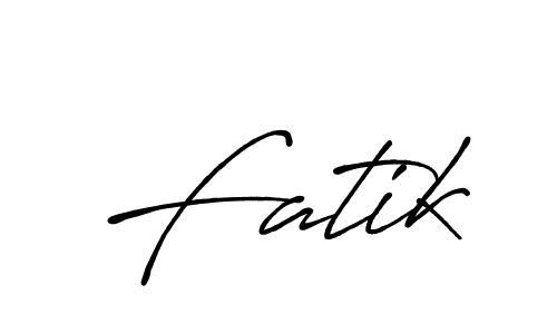 How to make Fatik signature? Antro_Vectra_Bolder is a professional autograph style. Create handwritten signature for Fatik name. Fatik signature style 7 images and pictures png