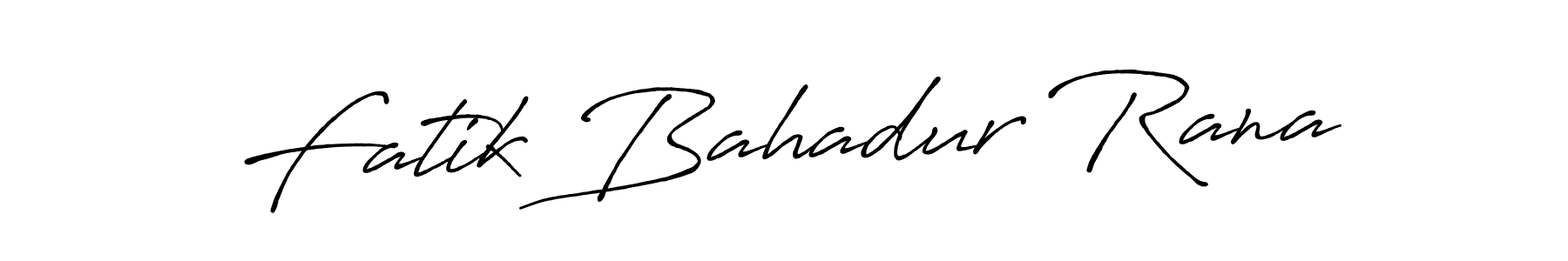 Create a beautiful signature design for name Fatik Bahadur Rana. With this signature (Antro_Vectra_Bolder) fonts, you can make a handwritten signature for free. Fatik Bahadur Rana signature style 7 images and pictures png