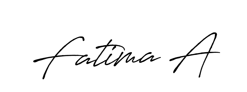 Fatima A stylish signature style. Best Handwritten Sign (Antro_Vectra_Bolder) for my name. Handwritten Signature Collection Ideas for my name Fatima A. Fatima A signature style 7 images and pictures png