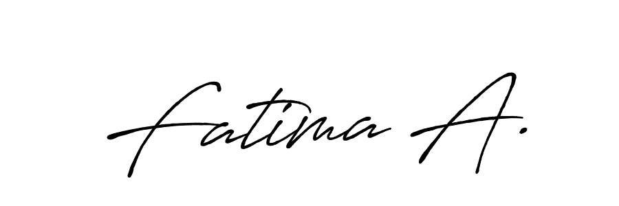How to make Fatima A. signature? Antro_Vectra_Bolder is a professional autograph style. Create handwritten signature for Fatima A. name. Fatima A. signature style 7 images and pictures png