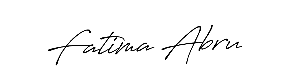 Fatima Abru stylish signature style. Best Handwritten Sign (Antro_Vectra_Bolder) for my name. Handwritten Signature Collection Ideas for my name Fatima Abru. Fatima Abru signature style 7 images and pictures png