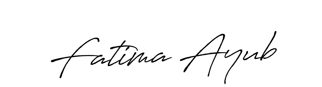 Design your own signature with our free online signature maker. With this signature software, you can create a handwritten (Antro_Vectra_Bolder) signature for name Fatima Ayub. Fatima Ayub signature style 7 images and pictures png