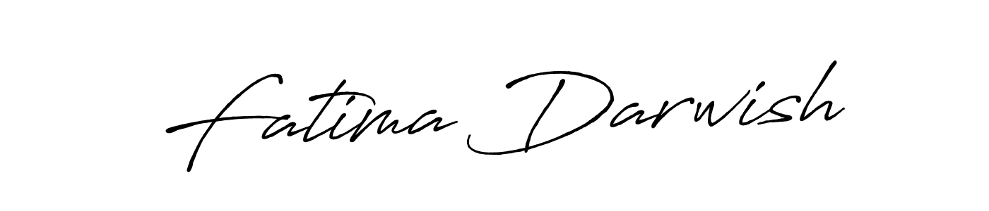 Make a beautiful signature design for name Fatima Darwish. With this signature (Antro_Vectra_Bolder) style, you can create a handwritten signature for free. Fatima Darwish signature style 7 images and pictures png