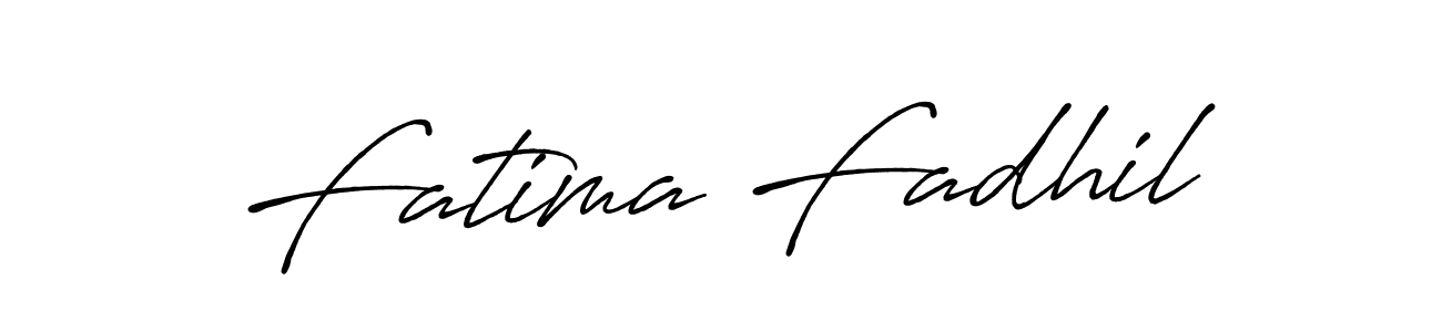 Create a beautiful signature design for name Fatima Fadhil. With this signature (Antro_Vectra_Bolder) fonts, you can make a handwritten signature for free. Fatima Fadhil signature style 7 images and pictures png