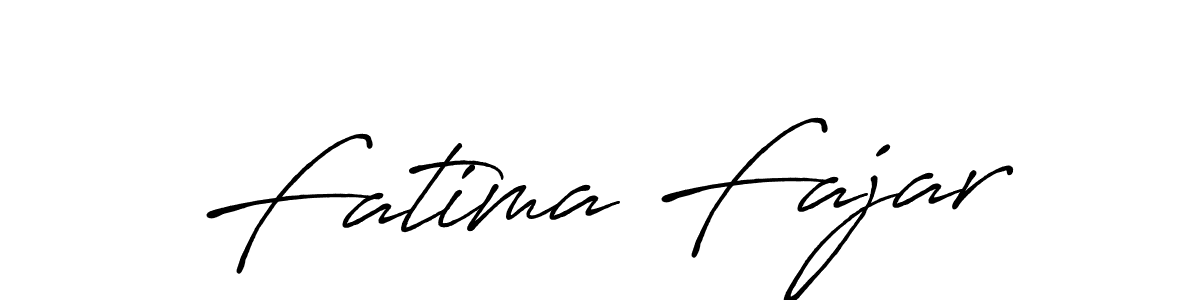 Create a beautiful signature design for name Fatima Fajar. With this signature (Antro_Vectra_Bolder) fonts, you can make a handwritten signature for free. Fatima Fajar signature style 7 images and pictures png