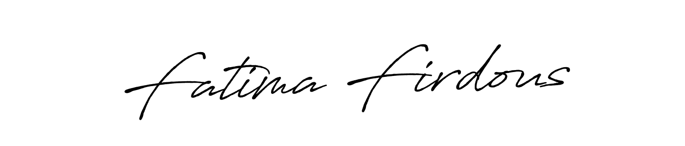 Also we have Fatima Firdous name is the best signature style. Create professional handwritten signature collection using Antro_Vectra_Bolder autograph style. Fatima Firdous signature style 7 images and pictures png