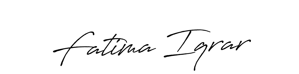 How to make Fatima Iqrar signature? Antro_Vectra_Bolder is a professional autograph style. Create handwritten signature for Fatima Iqrar name. Fatima Iqrar signature style 7 images and pictures png