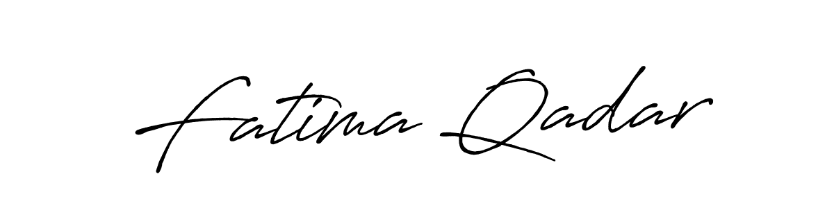 How to make Fatima Qadar name signature. Use Antro_Vectra_Bolder style for creating short signs online. This is the latest handwritten sign. Fatima Qadar signature style 7 images and pictures png