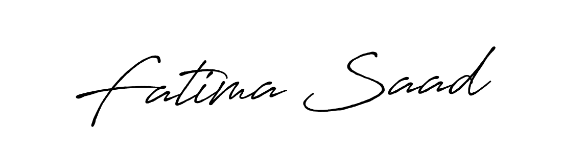 How to make Fatima Saad name signature. Use Antro_Vectra_Bolder style for creating short signs online. This is the latest handwritten sign. Fatima Saad signature style 7 images and pictures png