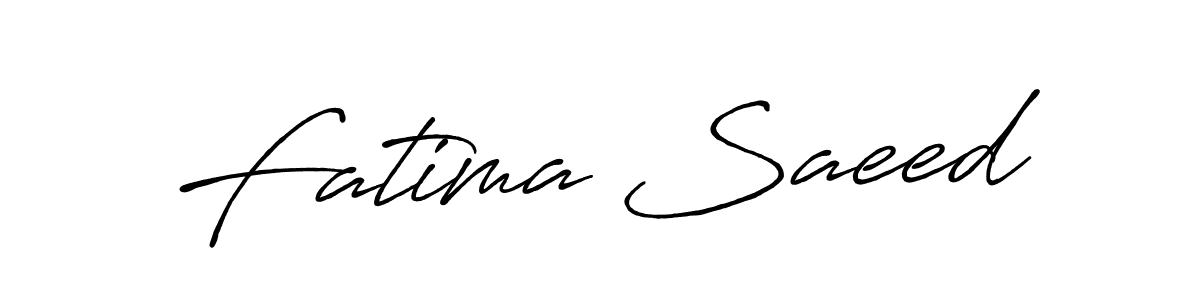 How to make Fatima Saeed name signature. Use Antro_Vectra_Bolder style for creating short signs online. This is the latest handwritten sign. Fatima Saeed signature style 7 images and pictures png