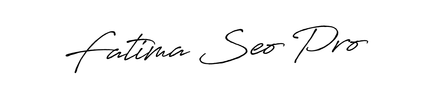 It looks lik you need a new signature style for name Fatima Seo Pro. Design unique handwritten (Antro_Vectra_Bolder) signature with our free signature maker in just a few clicks. Fatima Seo Pro signature style 7 images and pictures png
