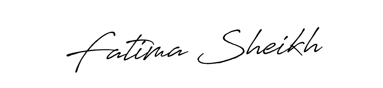 How to make Fatima Sheikh name signature. Use Antro_Vectra_Bolder style for creating short signs online. This is the latest handwritten sign. Fatima Sheikh signature style 7 images and pictures png