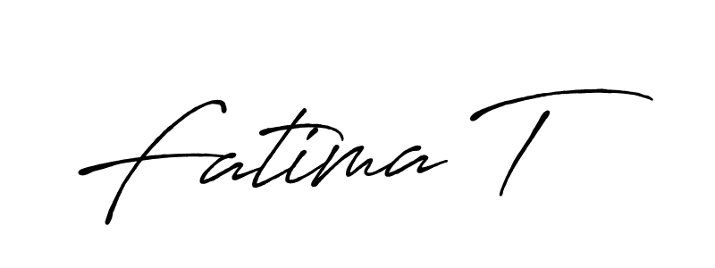 The best way (Antro_Vectra_Bolder) to make a short signature is to pick only two or three words in your name. The name Fatima T include a total of six letters. For converting this name. Fatima T signature style 7 images and pictures png