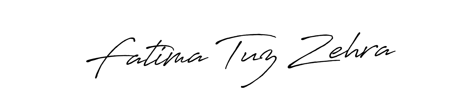 Antro_Vectra_Bolder is a professional signature style that is perfect for those who want to add a touch of class to their signature. It is also a great choice for those who want to make their signature more unique. Get Fatima Tuz Zehra name to fancy signature for free. Fatima Tuz Zehra signature style 7 images and pictures png