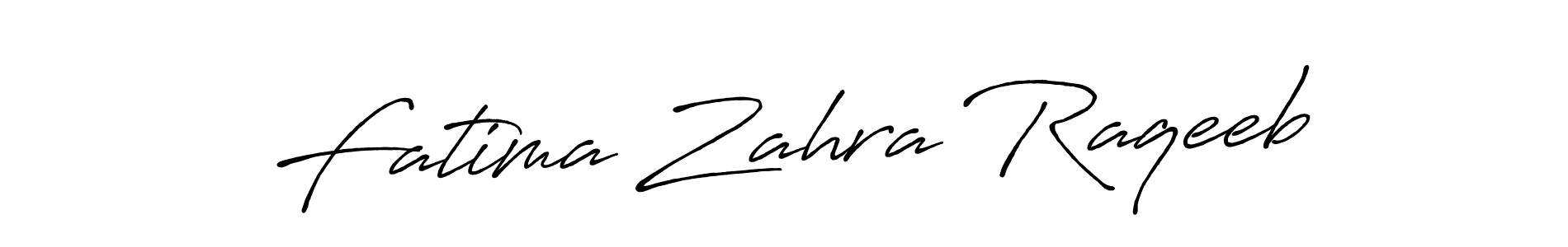 Antro_Vectra_Bolder is a professional signature style that is perfect for those who want to add a touch of class to their signature. It is also a great choice for those who want to make their signature more unique. Get Fatima Zahra Raqeeb name to fancy signature for free. Fatima Zahra Raqeeb signature style 7 images and pictures png