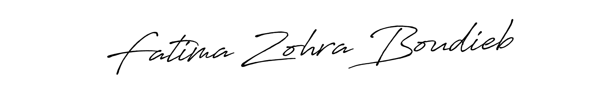 Fatima Zohra Boudieb stylish signature style. Best Handwritten Sign (Antro_Vectra_Bolder) for my name. Handwritten Signature Collection Ideas for my name Fatima Zohra Boudieb. Fatima Zohra Boudieb signature style 7 images and pictures png