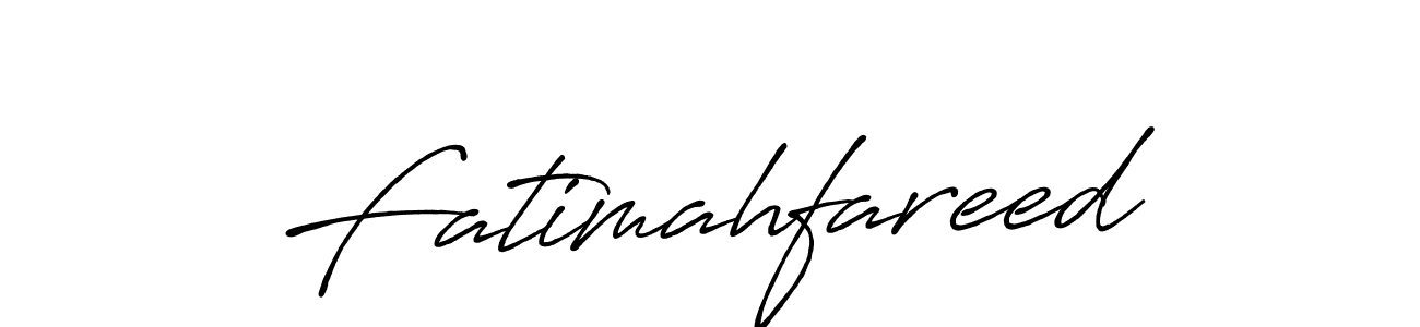 Make a beautiful signature design for name Fatimahfareed. With this signature (Antro_Vectra_Bolder) style, you can create a handwritten signature for free. Fatimahfareed signature style 7 images and pictures png