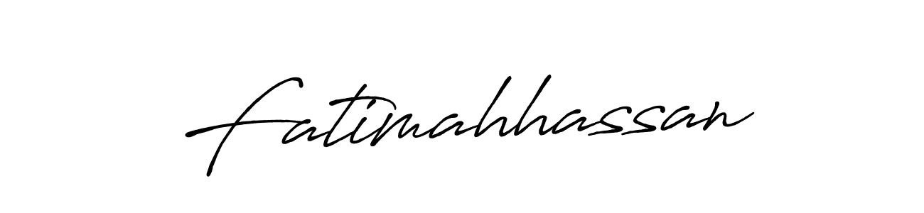 Use a signature maker to create a handwritten signature online. With this signature software, you can design (Antro_Vectra_Bolder) your own signature for name Fatimahhassan. Fatimahhassan signature style 7 images and pictures png