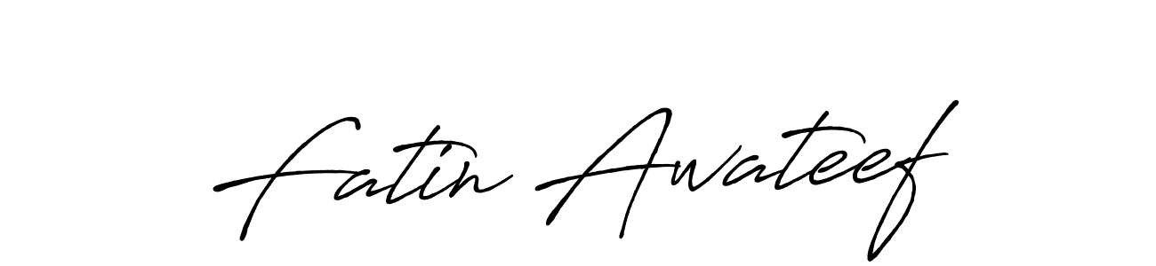 Use a signature maker to create a handwritten signature online. With this signature software, you can design (Antro_Vectra_Bolder) your own signature for name Fatin Awateef. Fatin Awateef signature style 7 images and pictures png