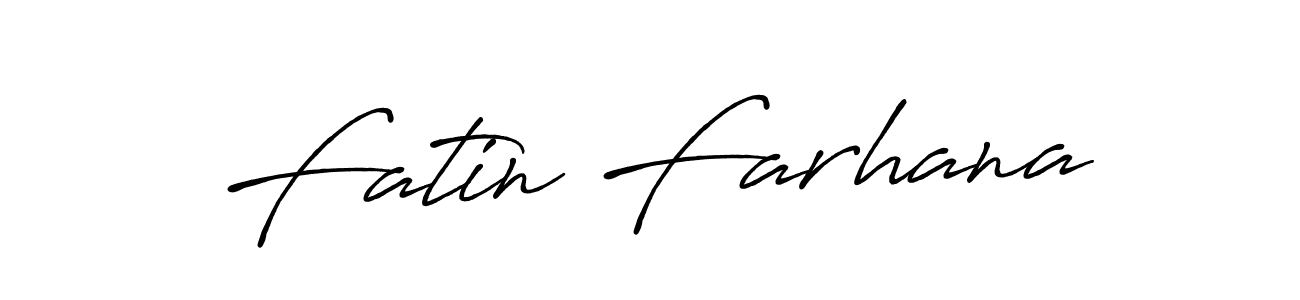 Also we have Fatin Farhana name is the best signature style. Create professional handwritten signature collection using Antro_Vectra_Bolder autograph style. Fatin Farhana signature style 7 images and pictures png