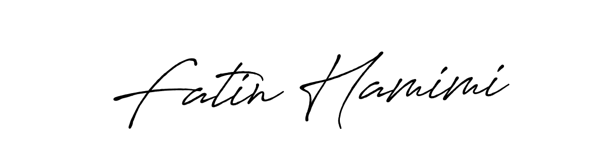 Design your own signature with our free online signature maker. With this signature software, you can create a handwritten (Antro_Vectra_Bolder) signature for name Fatin Hamimi. Fatin Hamimi signature style 7 images and pictures png