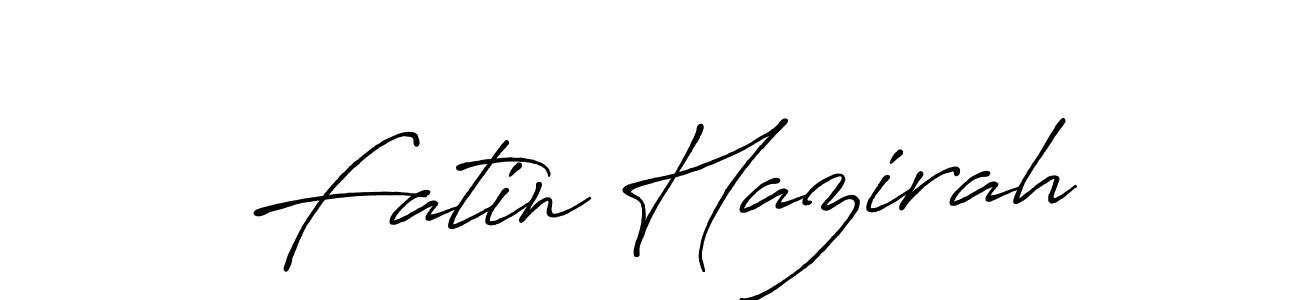 Fatin Hazirah stylish signature style. Best Handwritten Sign (Antro_Vectra_Bolder) for my name. Handwritten Signature Collection Ideas for my name Fatin Hazirah. Fatin Hazirah signature style 7 images and pictures png