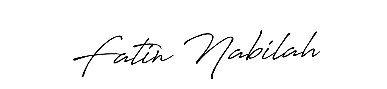How to make Fatin Nabilah signature? Antro_Vectra_Bolder is a professional autograph style. Create handwritten signature for Fatin Nabilah name. Fatin Nabilah signature style 7 images and pictures png