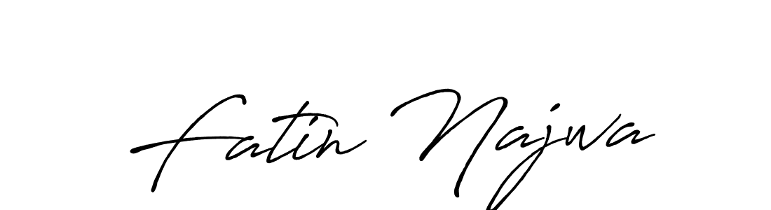 Create a beautiful signature design for name Fatin Najwa. With this signature (Antro_Vectra_Bolder) fonts, you can make a handwritten signature for free. Fatin Najwa signature style 7 images and pictures png