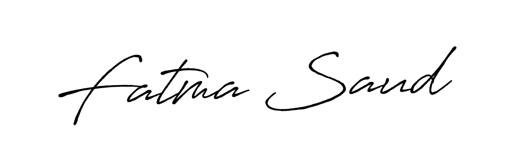 Also we have Fatma Saud name is the best signature style. Create professional handwritten signature collection using Antro_Vectra_Bolder autograph style. Fatma Saud signature style 7 images and pictures png