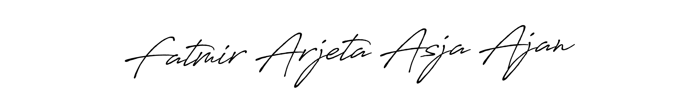 The best way (Antro_Vectra_Bolder) to make a short signature is to pick only two or three words in your name. The name Fatmir Arjeta Asja Ajan include a total of six letters. For converting this name. Fatmir Arjeta Asja Ajan signature style 7 images and pictures png