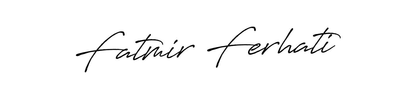 Create a beautiful signature design for name Fatmir Ferhati. With this signature (Antro_Vectra_Bolder) fonts, you can make a handwritten signature for free. Fatmir Ferhati signature style 7 images and pictures png