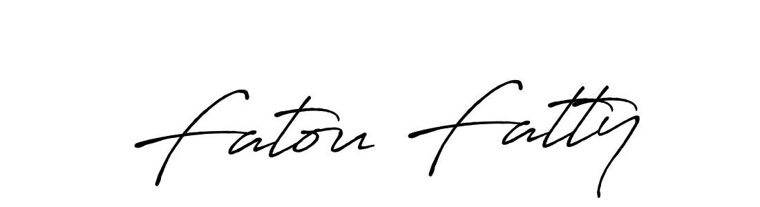 How to make Fatou Fatty name signature. Use Antro_Vectra_Bolder style for creating short signs online. This is the latest handwritten sign. Fatou Fatty signature style 7 images and pictures png