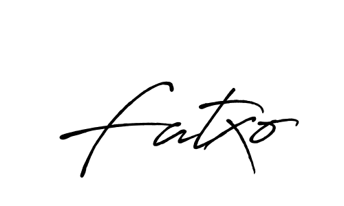 Use a signature maker to create a handwritten signature online. With this signature software, you can design (Antro_Vectra_Bolder) your own signature for name Fatxo. Fatxo signature style 7 images and pictures png