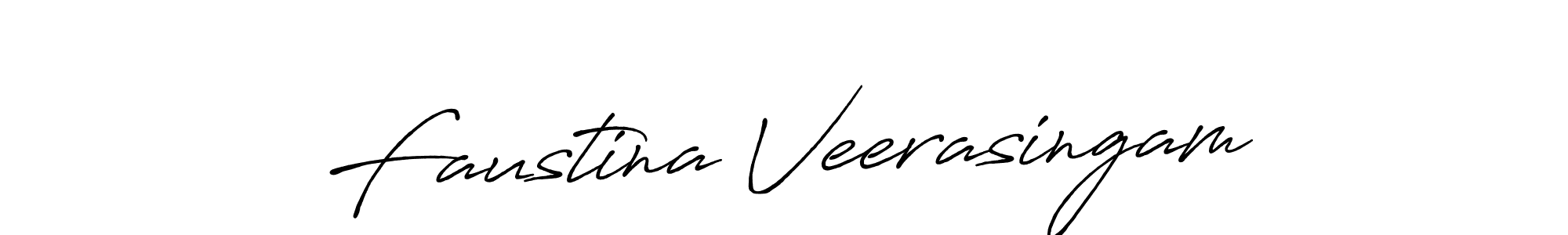 How to make Faustina Veerasingam name signature. Use Antro_Vectra_Bolder style for creating short signs online. This is the latest handwritten sign. Faustina Veerasingam signature style 7 images and pictures png