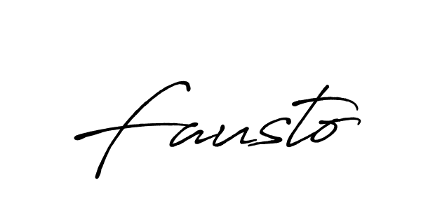 How to make Fausto name signature. Use Antro_Vectra_Bolder style for creating short signs online. This is the latest handwritten sign. Fausto signature style 7 images and pictures png