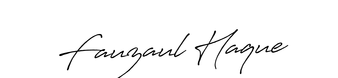 How to make Fauzaul Haque name signature. Use Antro_Vectra_Bolder style for creating short signs online. This is the latest handwritten sign. Fauzaul Haque signature style 7 images and pictures png