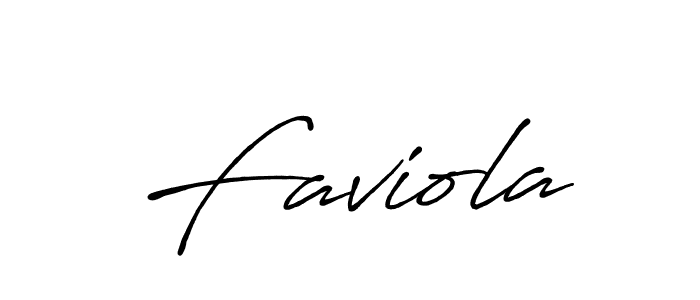 Create a beautiful signature design for name Faviola. With this signature (Antro_Vectra_Bolder) fonts, you can make a handwritten signature for free. Faviola signature style 7 images and pictures png